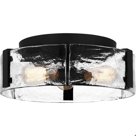 Quoizel Angora 3-Light Matte Black Flush Mount QFL5636MBK
